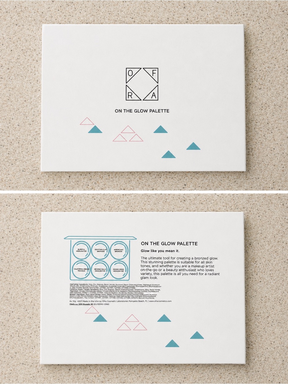 OFRA White Palette with Teal and Pink Accents
